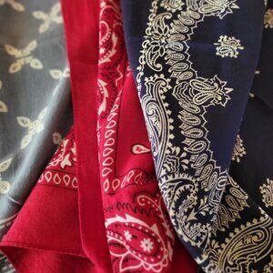 Vintage Cotton Bandana - 3 different colors
